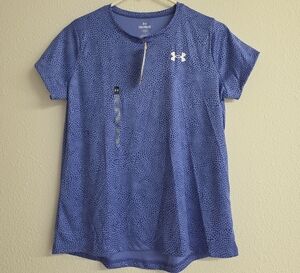 Under Armour Girl's Tech Print  Short Sleeve Crew Youth Small Dot Style